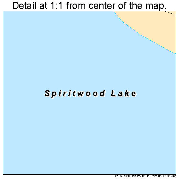 Spiritwood Lake, North Dakota road map detail