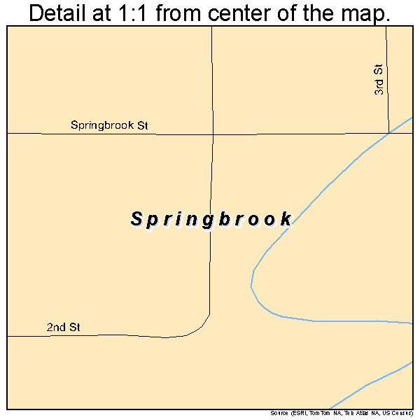 Springbrook, North Dakota road map detail