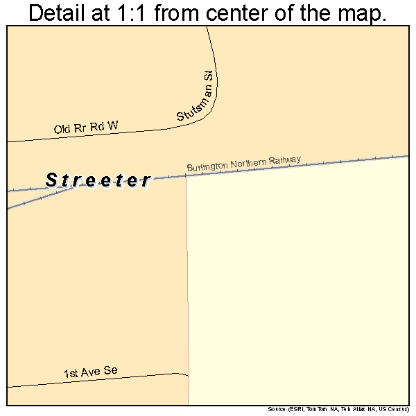 Streeter, North Dakota road map detail