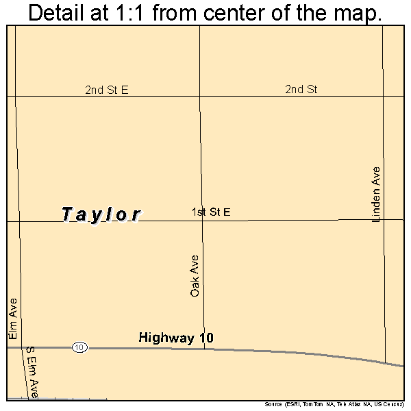 Taylor, North Dakota road map detail