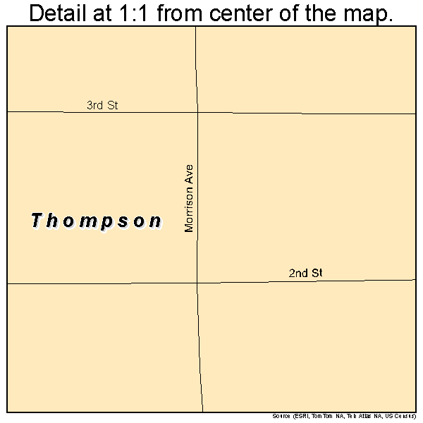 Thompson, North Dakota road map detail