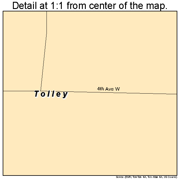 Tolley, North Dakota road map detail