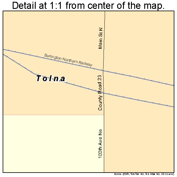 Tolna, North Dakota road map detail