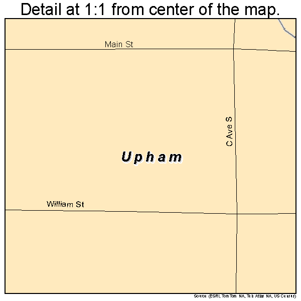 Upham, North Dakota road map detail