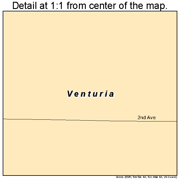 Venturia, North Dakota road map detail