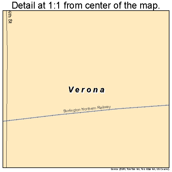 Verona, North Dakota road map detail