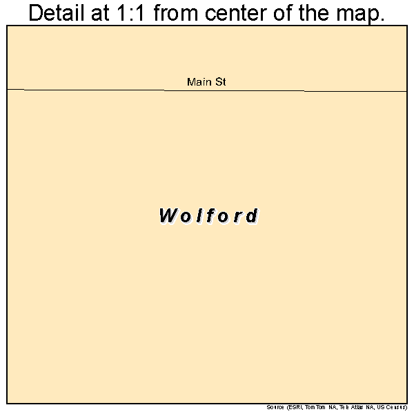 Wolford, North Dakota road map detail