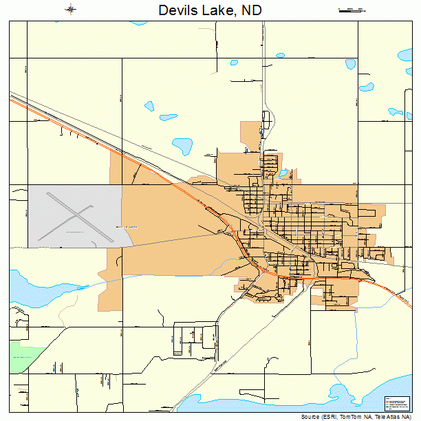 Devils Lake, ND street map