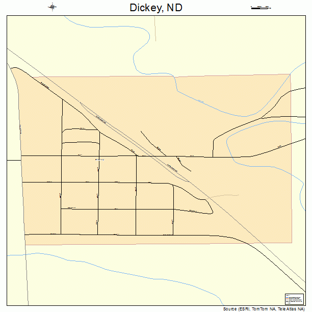 Dickey, ND street map