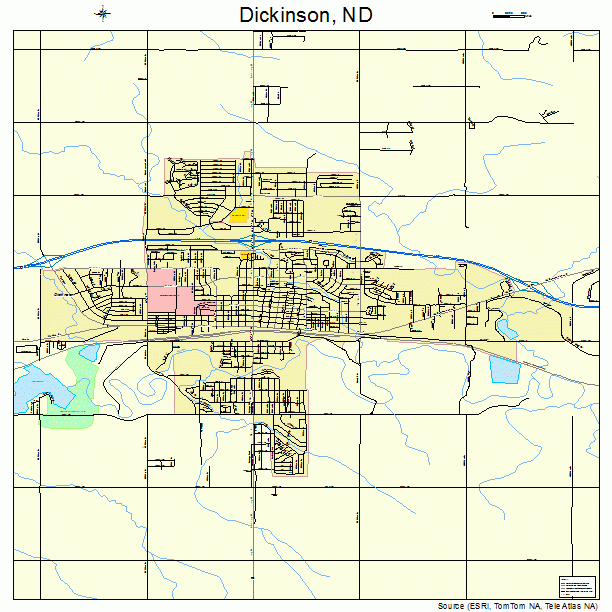 Dickinson, ND street map