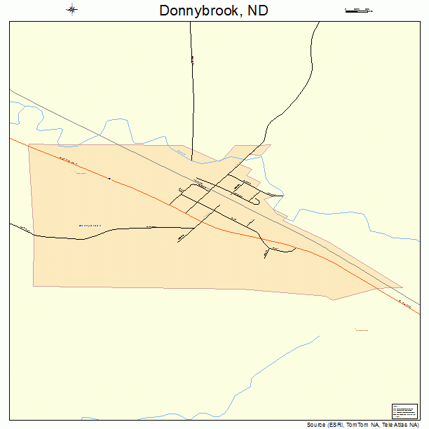 Donnybrook, ND street map