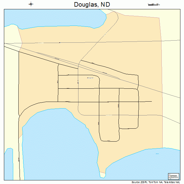 Douglas, ND street map