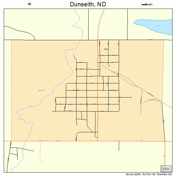 Dunseith, ND street map
