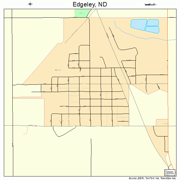 Edgeley, ND street map