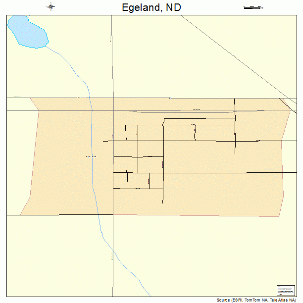 Egeland, ND street map