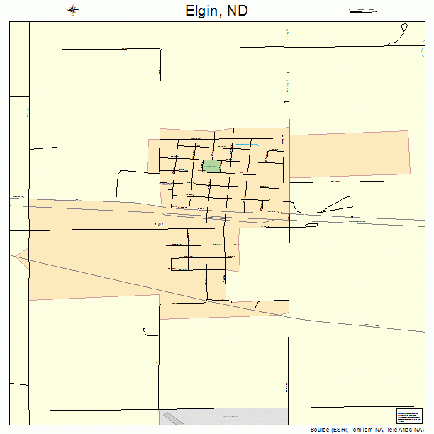 Elgin, ND street map