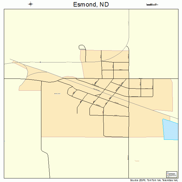Esmond, ND street map