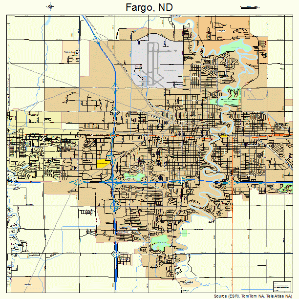 Fargo, ND street map