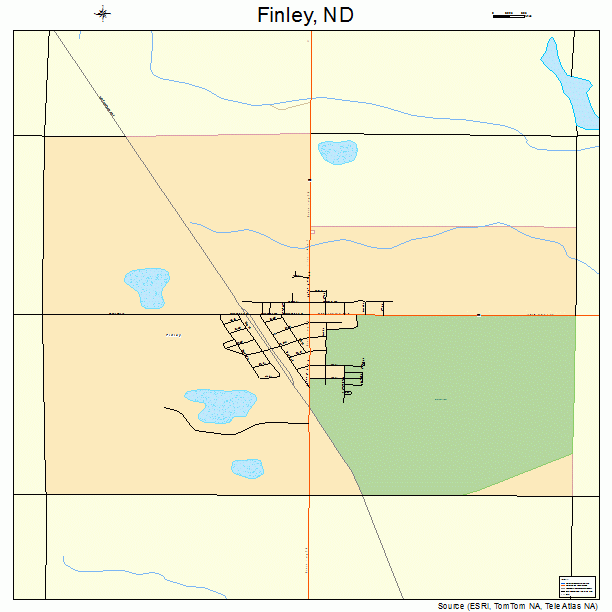 Finley, ND street map