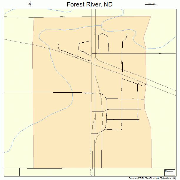 Forest River, ND street map