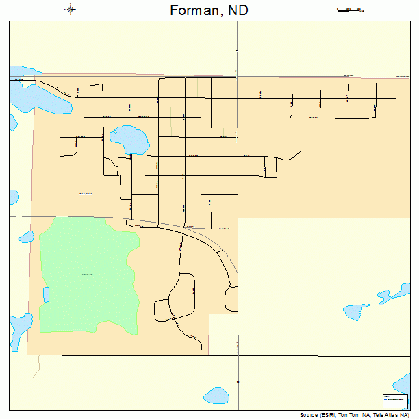 Forman, ND street map