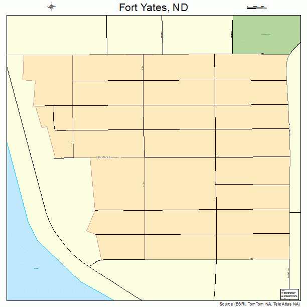 Fort Yates, ND street map