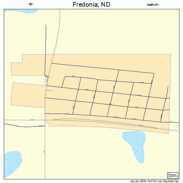 Fredonia, ND street map