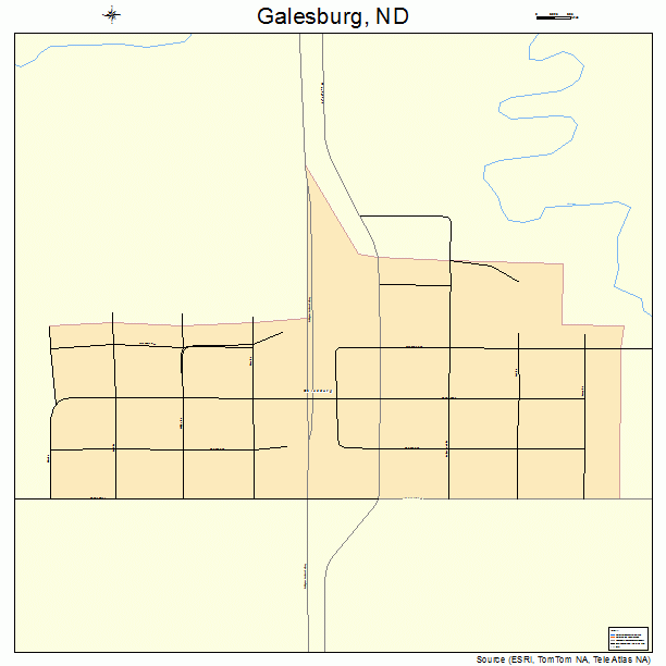 Galesburg, ND street map