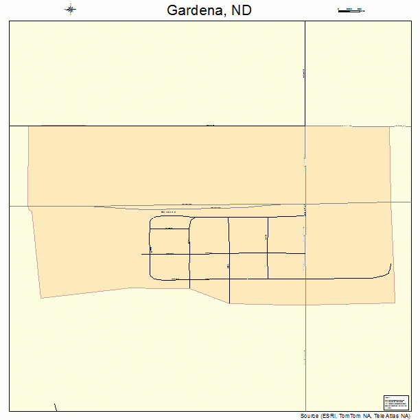 Gardena, ND street map
