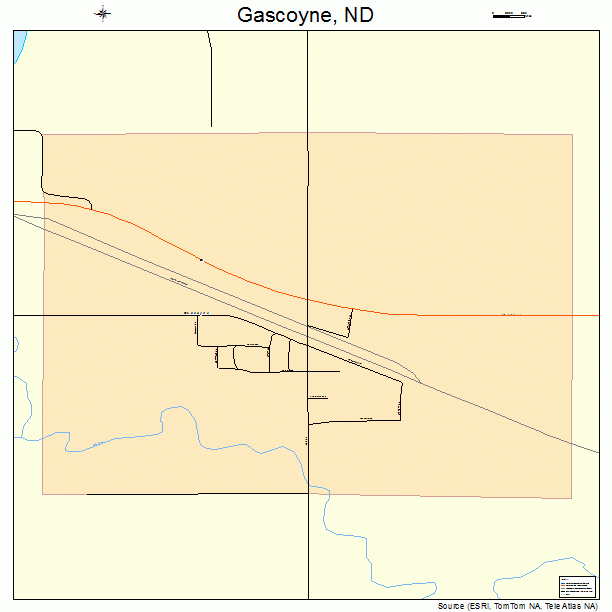 Gascoyne, ND street map