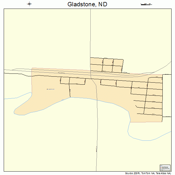 Gladstone, ND street map