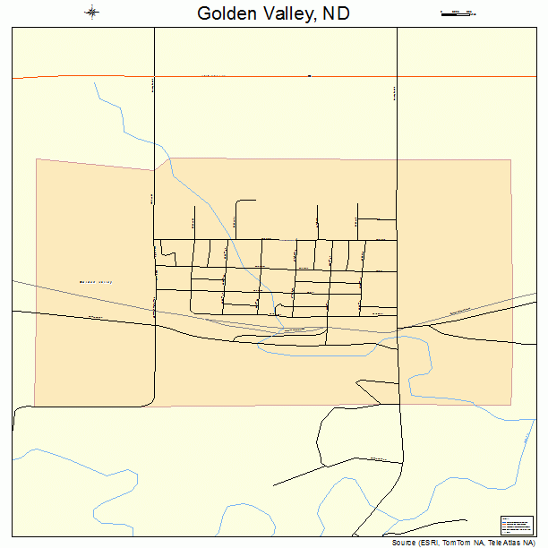 Golden Valley, ND street map