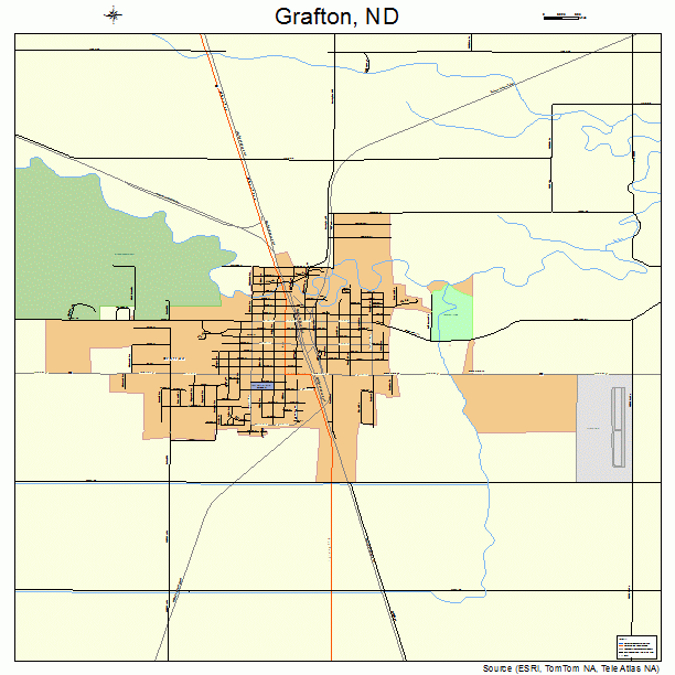 Grafton, ND street map
