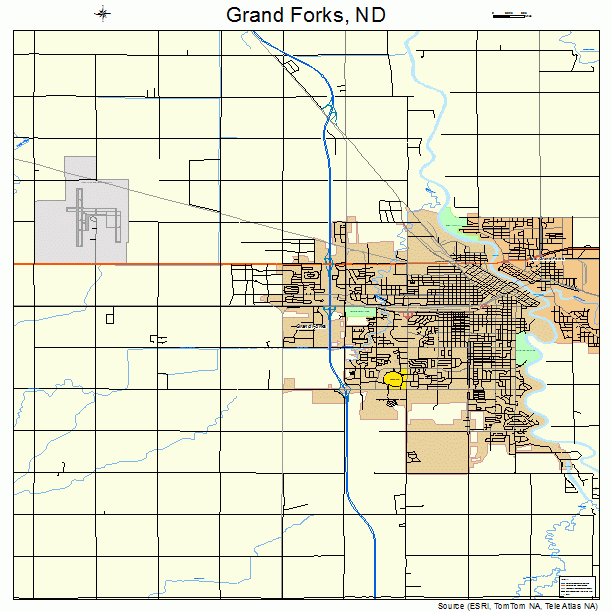 Grand Forks, ND street map