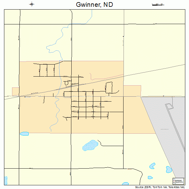 Gwinner, ND street map