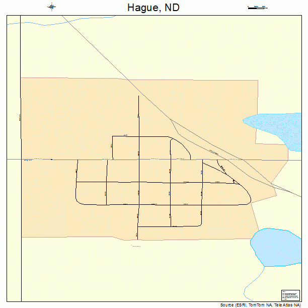 Hague, ND street map