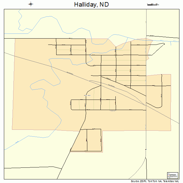 Halliday, ND street map