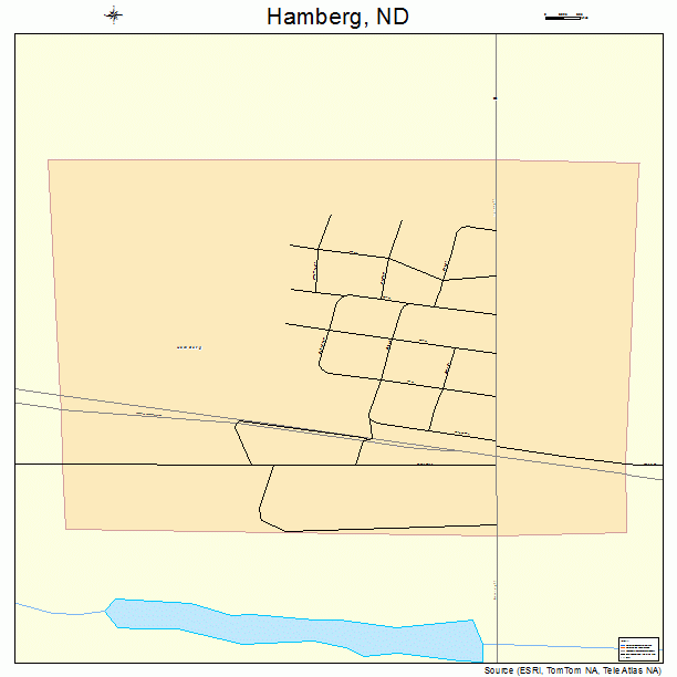 Hamberg, ND street map