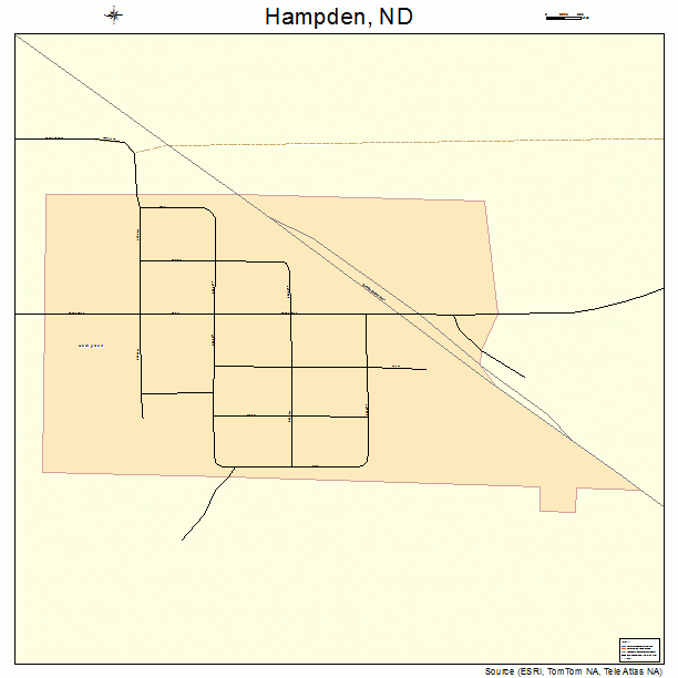 Hampden, ND street map