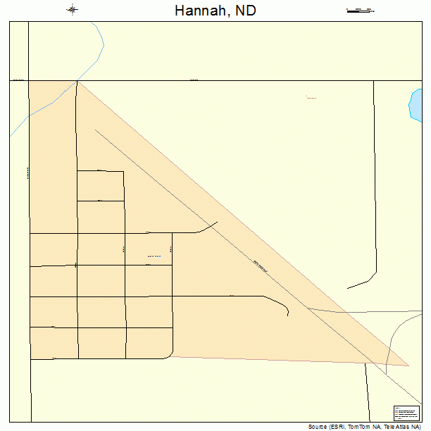 Hannah, ND street map