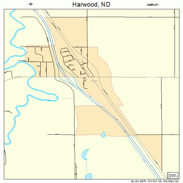 Harwood, ND street map