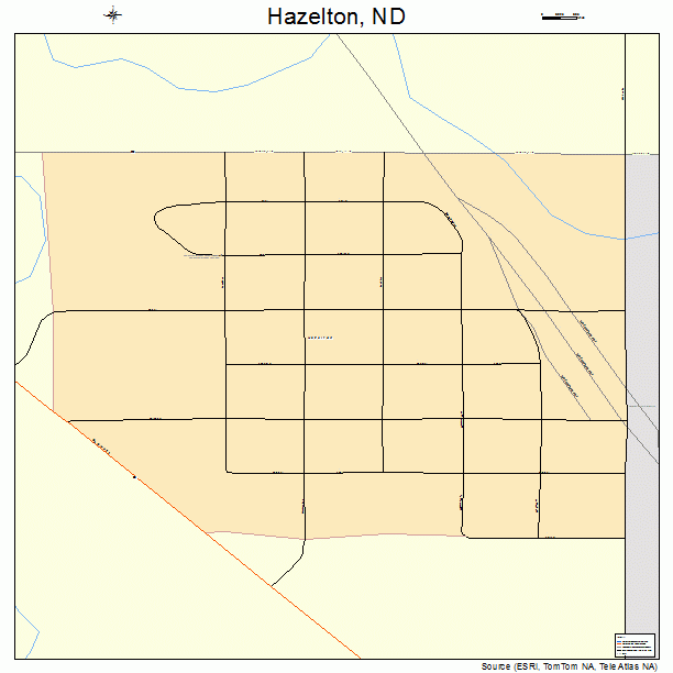 Hazelton, ND street map