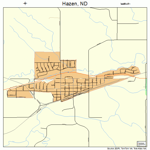 Hazen, ND street map