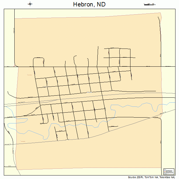 Hebron, ND street map