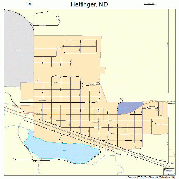 Hettinger, ND street map