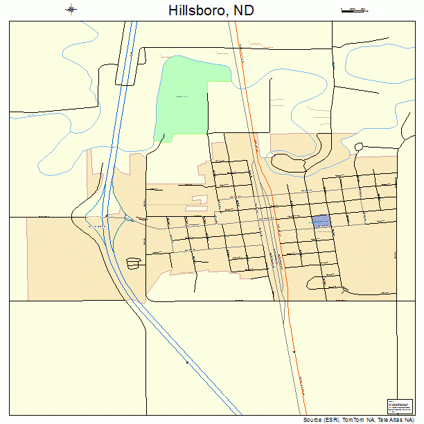 Hillsboro, ND street map