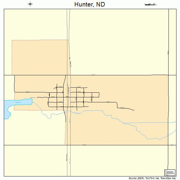 Hunter, ND street map