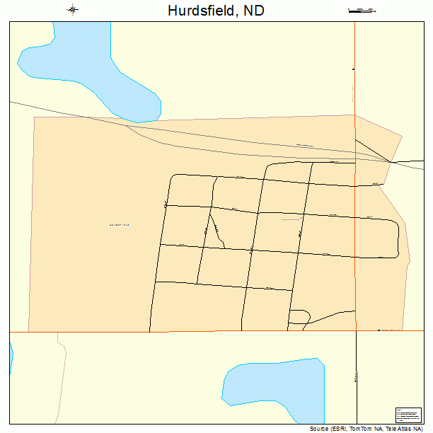 Hurdsfield, ND street map