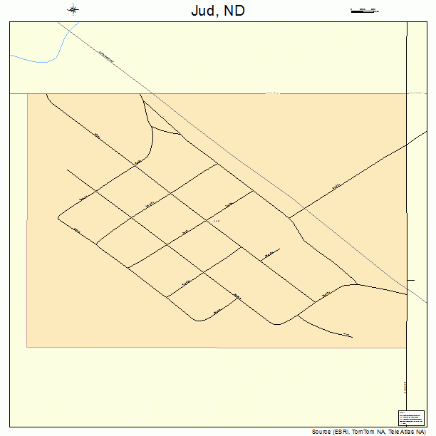 Jud, ND street map