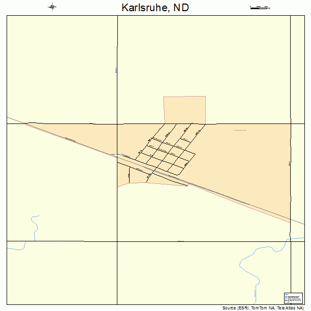 Karlsruhe, ND street map